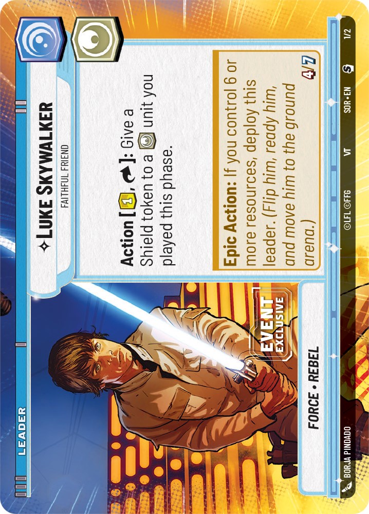 Luke Skywalker - Faithful Friend (Hyperspace) (1/2) [Spark of Rebellion Promos] | Arkham Games and Comics