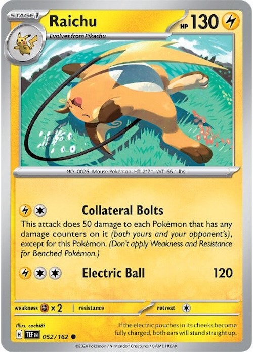 Raichu (052/162) [Scarlet & Violet: Temporal Forces] | Arkham Games and Comics