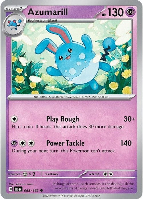 Azumarill (065/162) [Scarlet & Violet: Temporal Forces] | Arkham Games and Comics