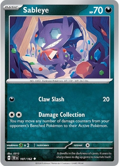 Sableye (107/162) [Scarlet & Violet: Temporal Forces] | Arkham Games and Comics