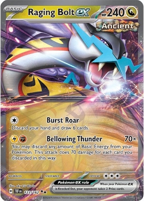 Raging Bolt ex (123/162) [Scarlet & Violet: Temporal Forces] | Arkham Games and Comics