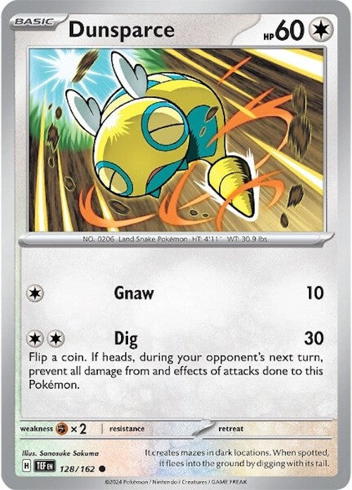 Dunsparce (128/162) [Scarlet & Violet: Temporal Forces] | Arkham Games and Comics