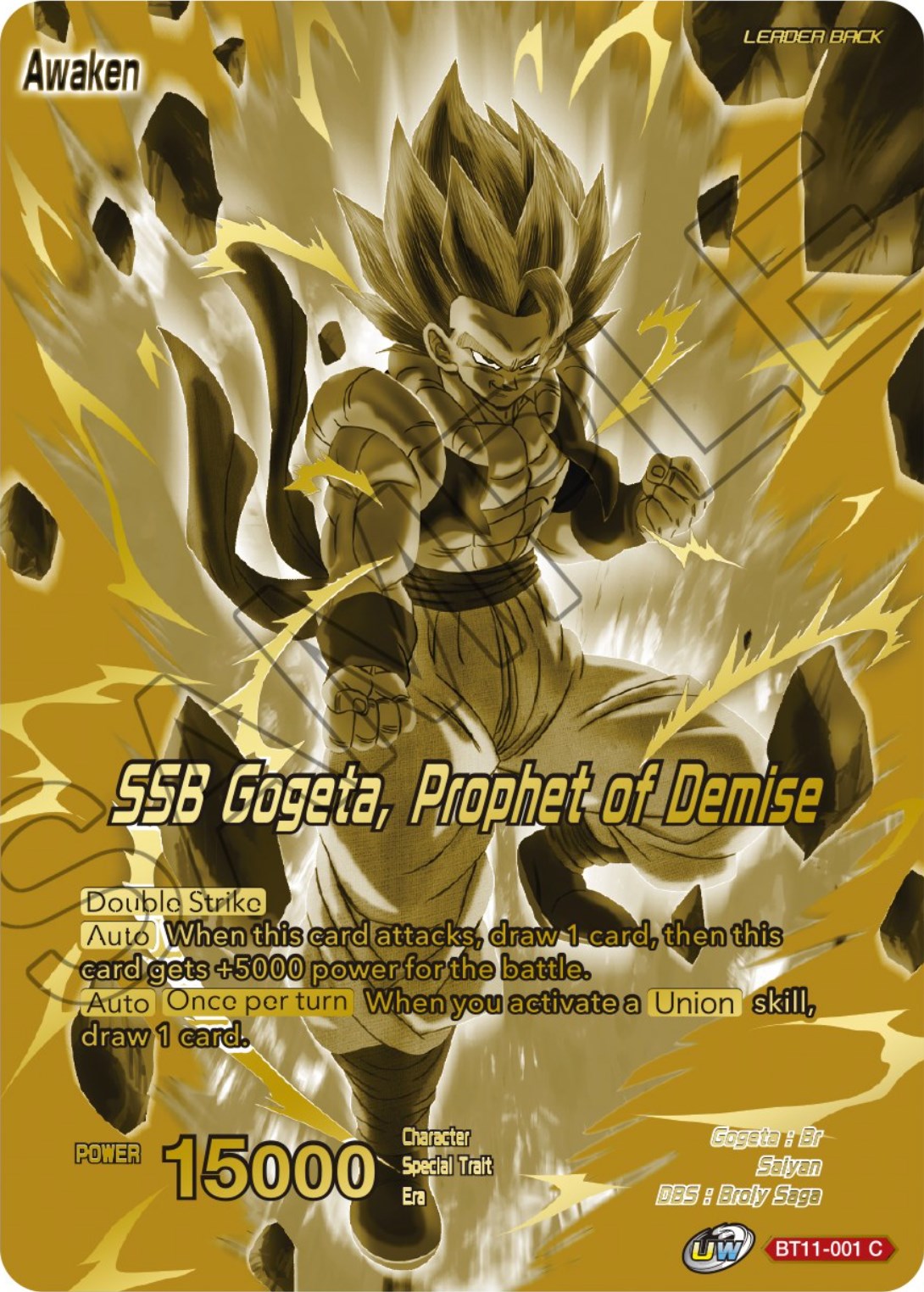 Gogeta // SSB Gogeta, Prophet of Demise (Championship Golden Card 2024 Vol.1) (BT11-001) [Tournament Promotion Cards] | Arkham Games and Comics