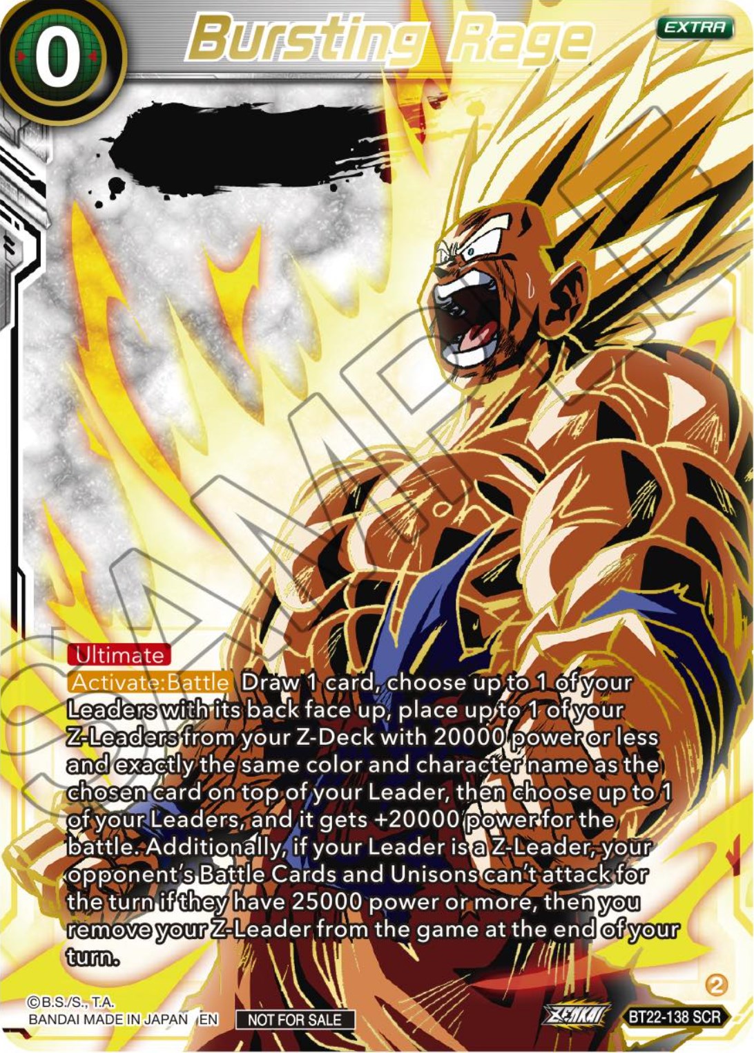 Bursting Rage (Serial Numbered) (BT22-138) [Tournament Promotion Cards] | Arkham Games and Comics