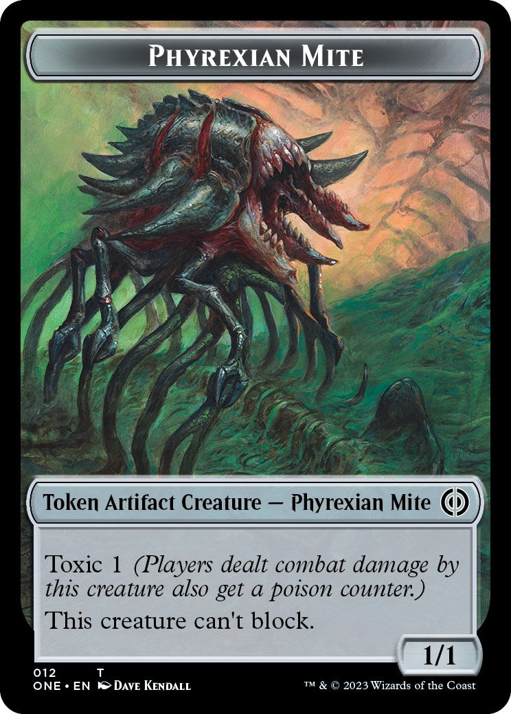 Phyrexian Mite (012) // Phyrexian Beast Double-Sided Token [Phyrexia: All Will Be One Tokens] | Arkham Games and Comics