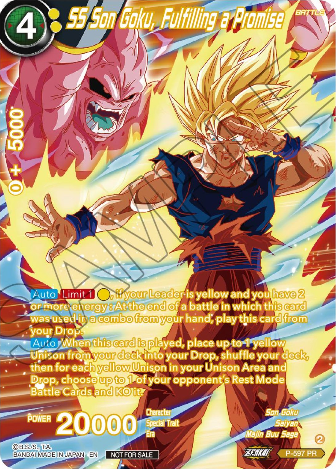 SS Son Goku, Fulfilling a Promise (Alternate Art) (Deluxe Pack 2024 Vol.1) (P-597) [Promotion Cards] | Arkham Games and Comics