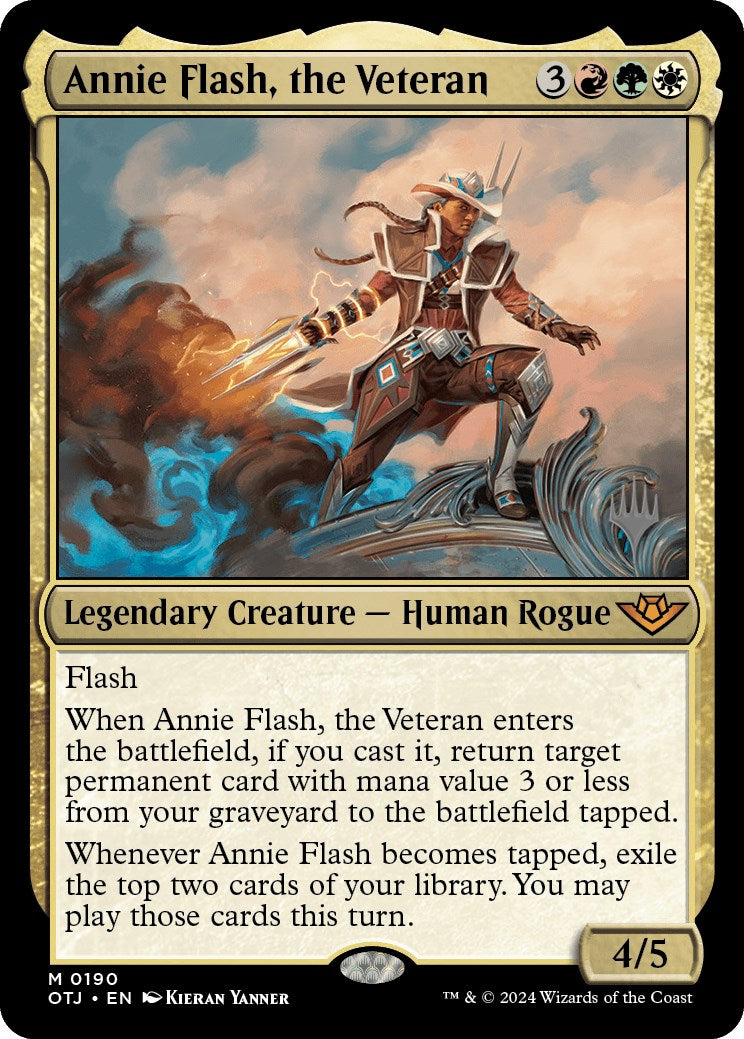 Annie Flash, the Veteran (Promo Pack) [Outlaws of Thunder Junction Promos] | Arkham Games and Comics