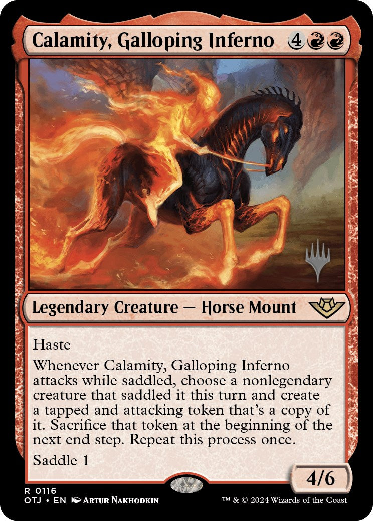 Calamity, Galloping Inferno (Promo Pack) [Outlaws of Thunder Junction Promos] | Arkham Games and Comics