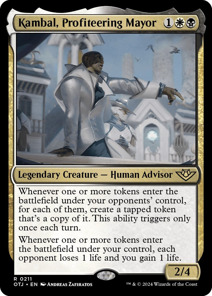 Kambal, Profiteering Mayor (Promo Pack) [Outlaws of Thunder Junction Promos] | Arkham Games and Comics