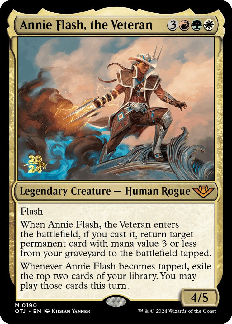 Annie Flash, the Veteran [Outlaws of Thunder Junction Prerelease Promos] | Arkham Games and Comics