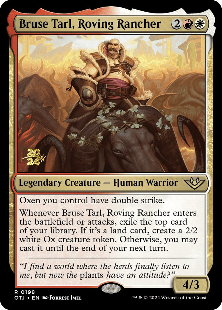 Bruse Tarl, Roving Rancher [Outlaws of Thunder Junction Prerelease Promos] | Arkham Games and Comics