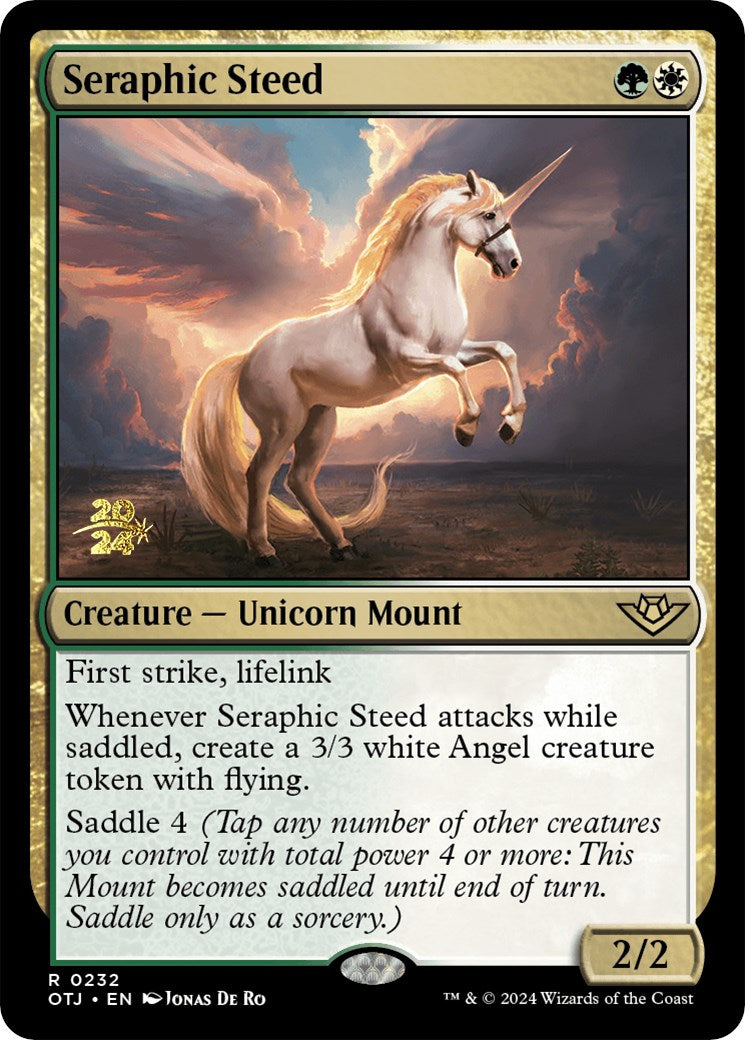 Seraphic Steed [Outlaws of Thunder Junction Prerelease Promos] | Arkham Games and Comics