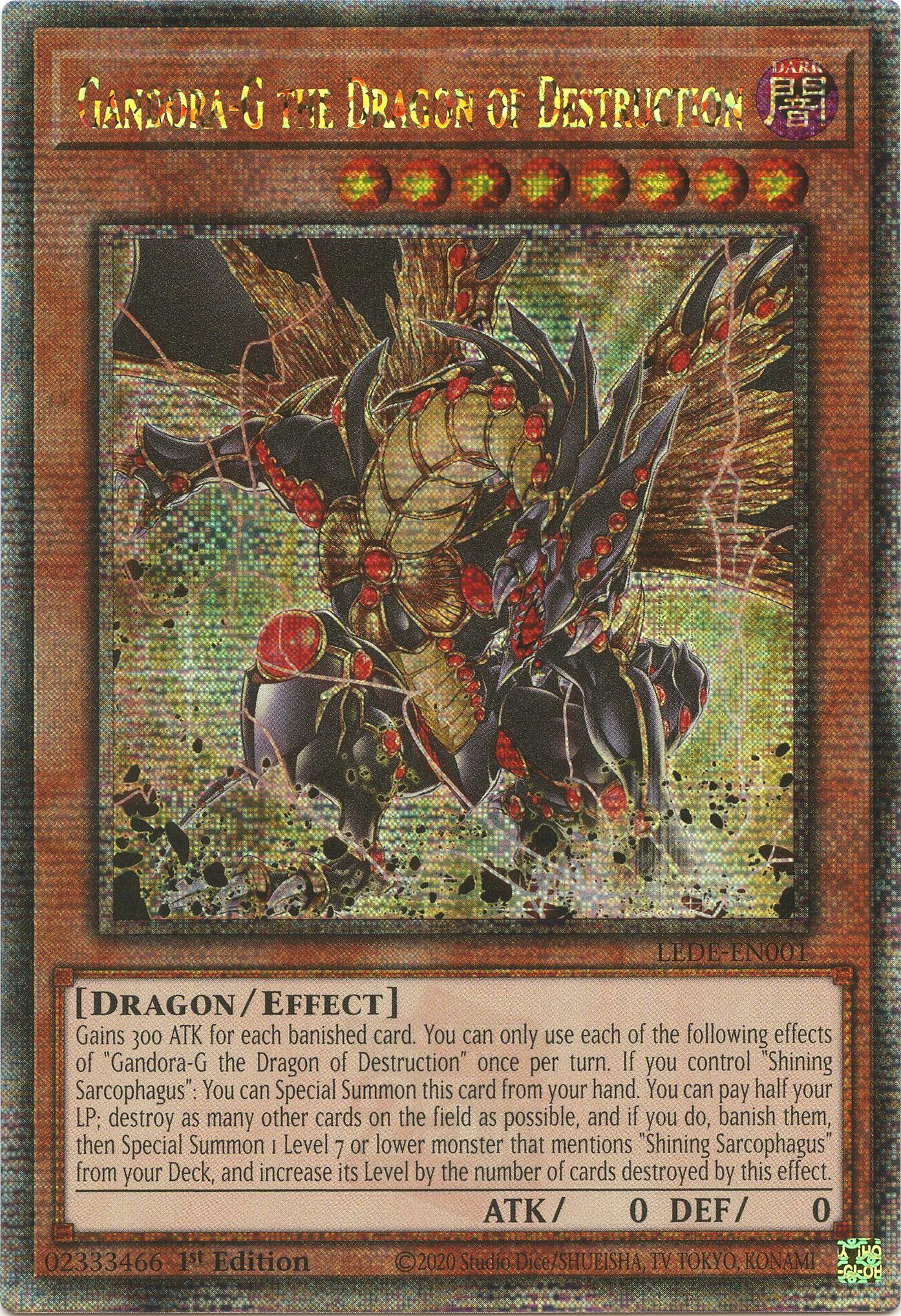 Gandora-G the Dragon of Destruction [LEDE-EN001] Quarter Century Secret Rare | Arkham Games and Comics