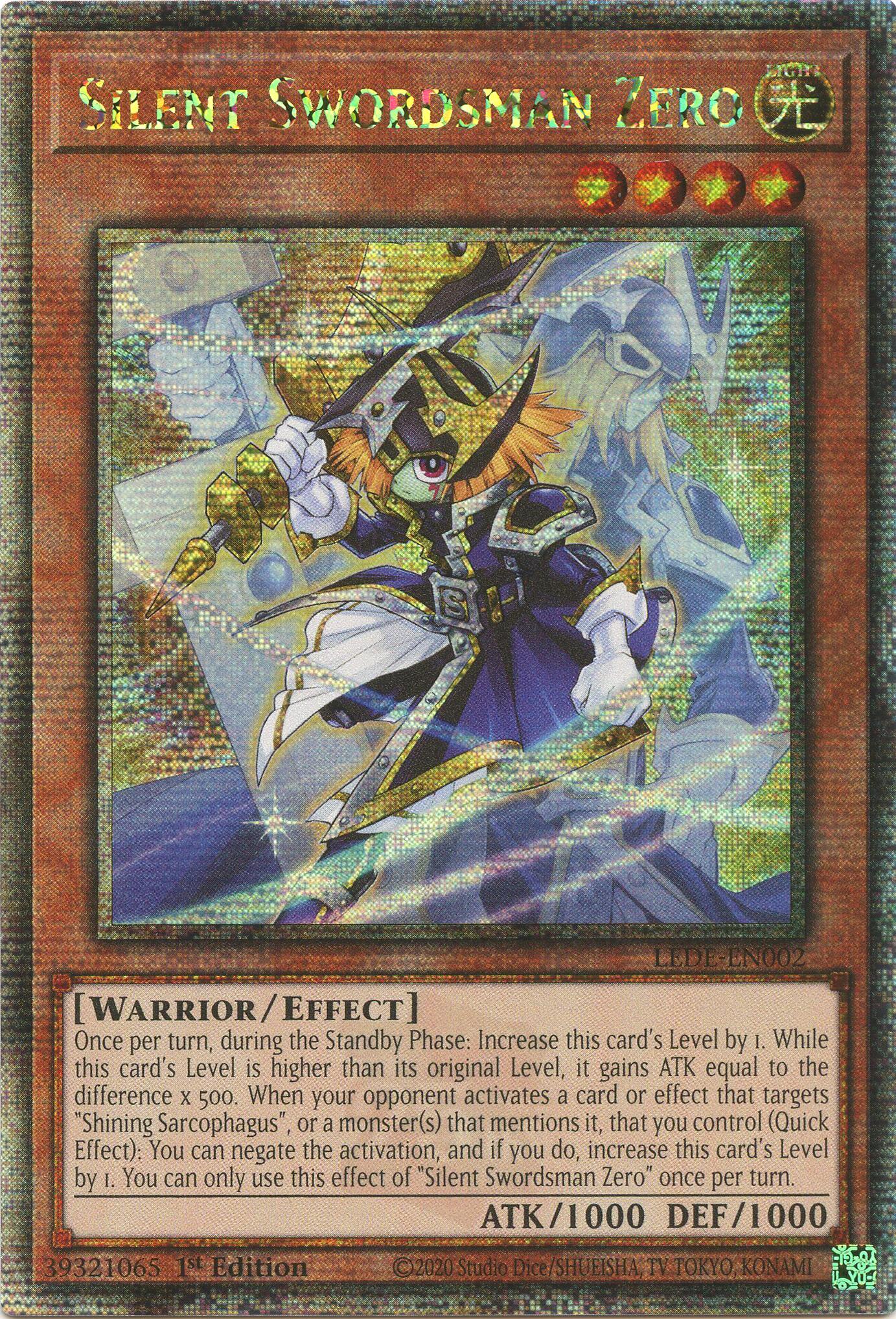 Silent Swordsman Zero [LEDE-EN002] Quarter Century Secret Rare | Arkham Games and Comics