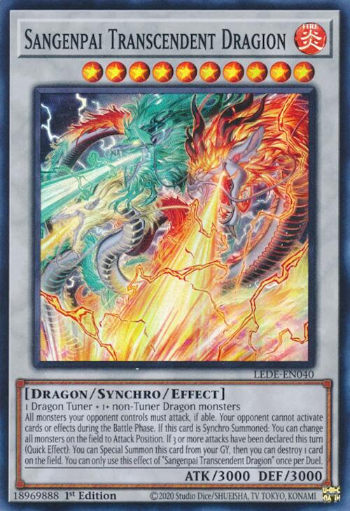 Sangenpai Transcendent Dragion [LEDE-EN040] Super Rare | Arkham Games and Comics