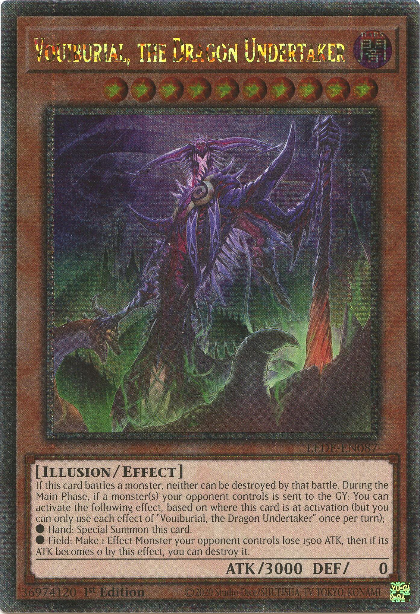 Vouiburial, the Dragon Undertaker (Quarter Century Secret Rare) [LEDE-EN087] Quarter Century Secret Rare | Arkham Games and Comics