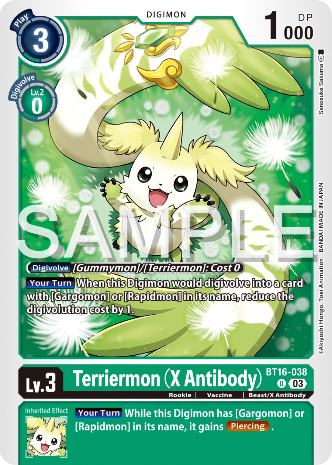 Terriermon [BT16-038] (X Antibody) [Beginning Observer] | Arkham Games and Comics