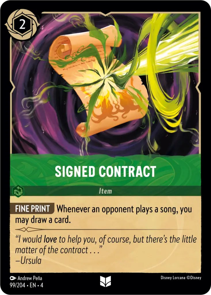 Signed Contract (99/204) [Ursula's Return] | Arkham Games and Comics