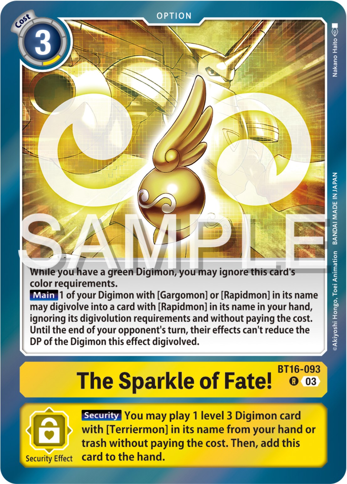 The Sparkle of Fate! [BT16-093] [Beginning Observer] | Arkham Games and Comics