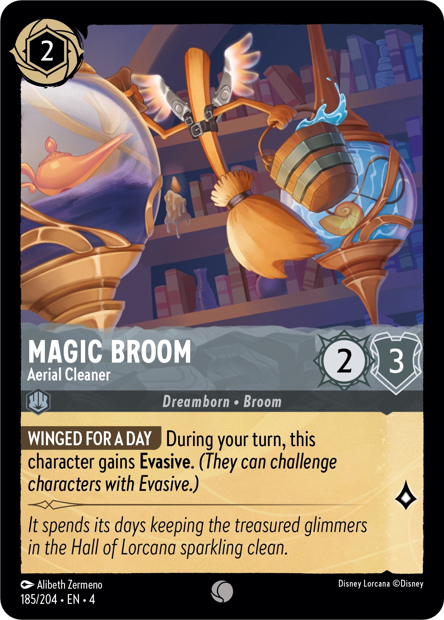 Magic Broom - Aerial Cleaner (185/204) [Ursula's Return] | Arkham Games and Comics