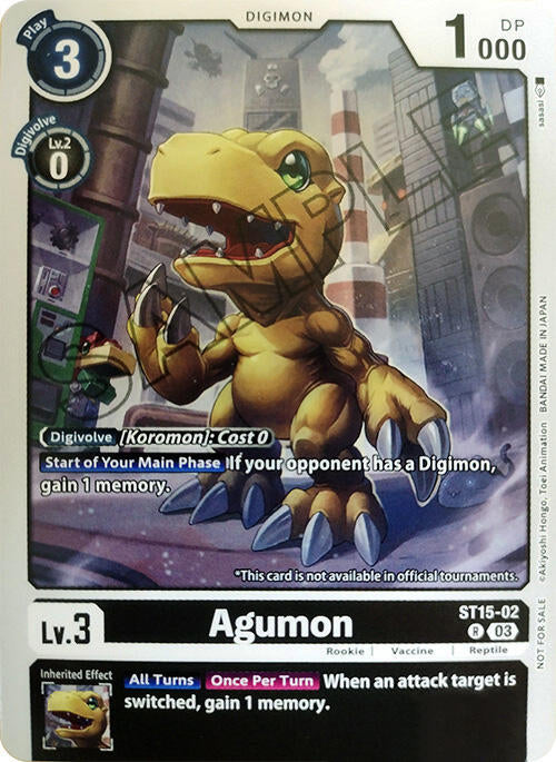 Agumon [ST15-02] (Demo Deck Exclusive) [Starter Deck: Dragon of Courage] | Arkham Games and Comics