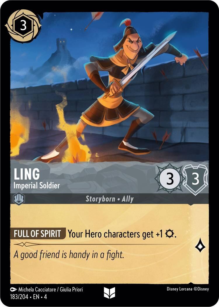 Ling - Imperial Soldier (183/204) [Ursula's Return] | Arkham Games and Comics