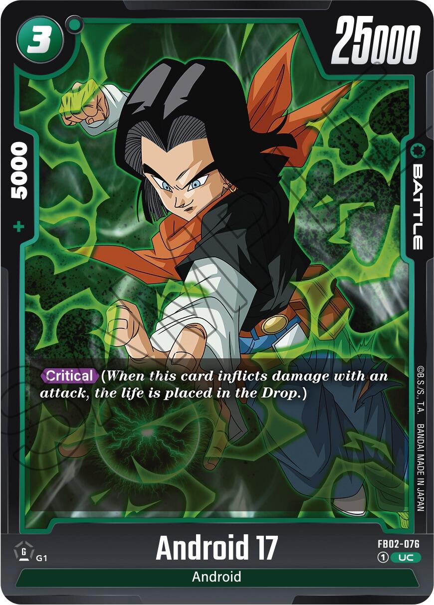 Android 17 (FB02-076) [Blazing Aura] | Arkham Games and Comics