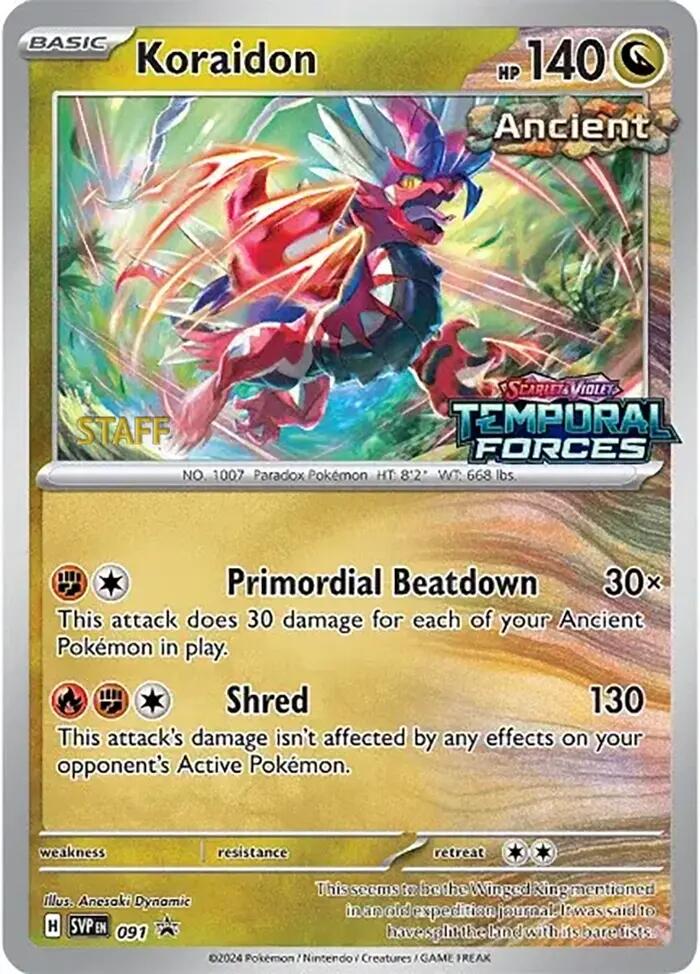 Koraidon (091) (Stamped) (Staff) [Scarlet & Violet: Black Star Promos] | Arkham Games and Comics