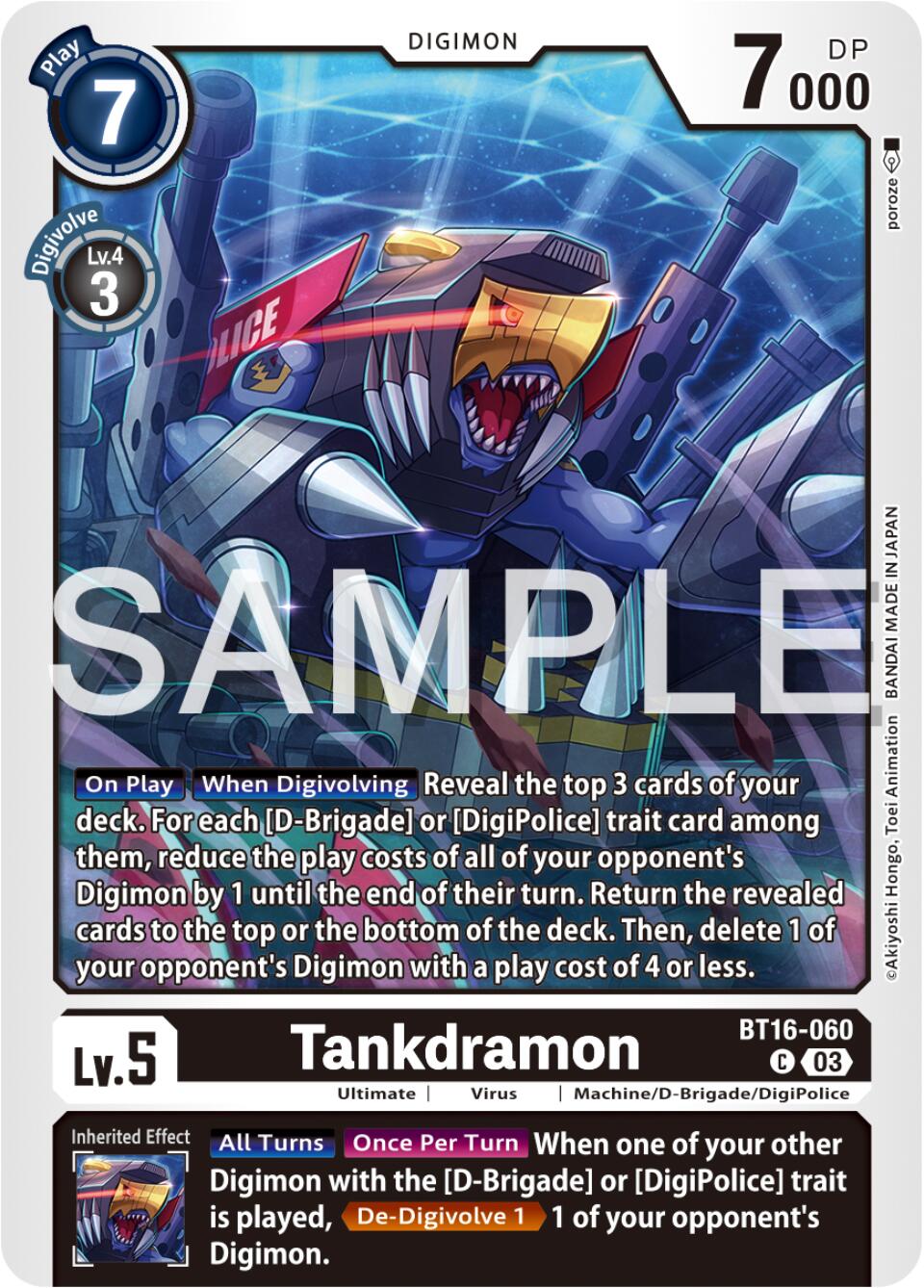 Tankdramon [BT16-060] [Beginning Observer] | Arkham Games and Comics