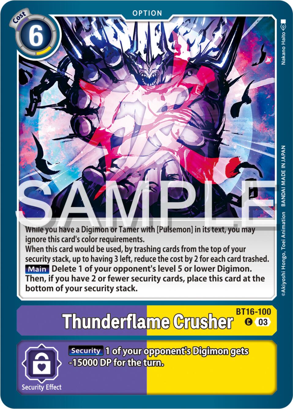 Thunderflame Crusher [BT16-100] [Beginning Observer] | Arkham Games and Comics