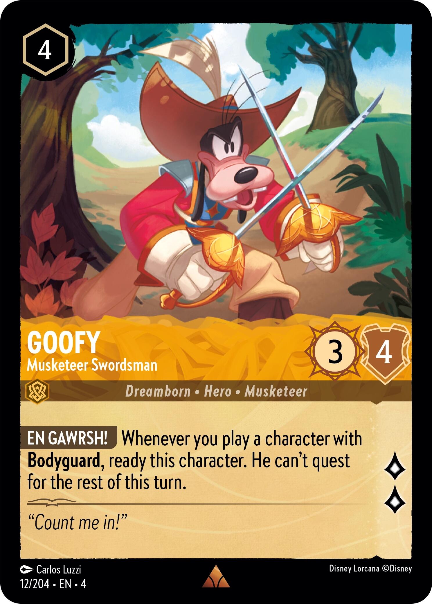 Goofy - Musketeer Swordsman (12/204) [Ursula's Return] | Arkham Games and Comics