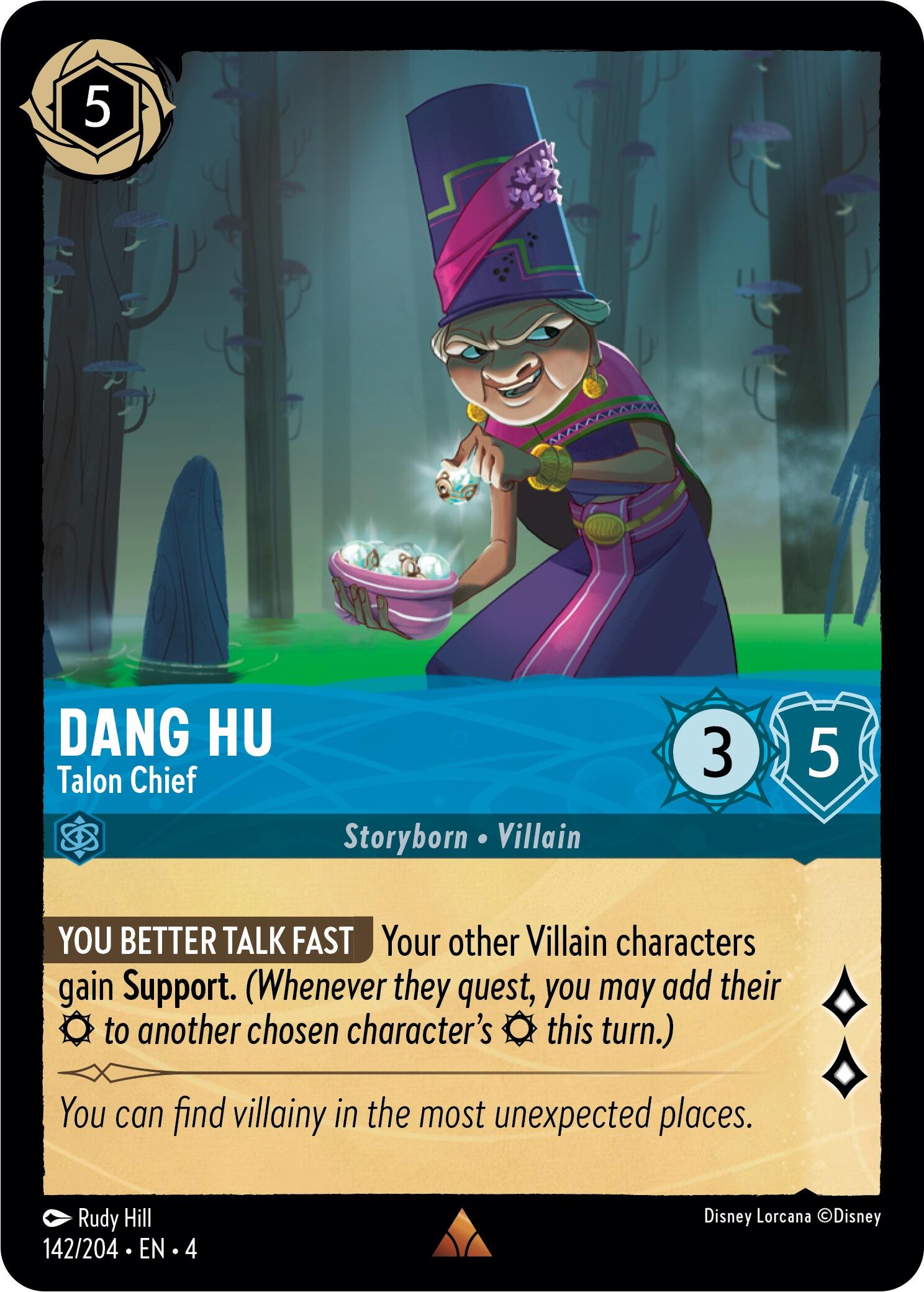 Dang Hu - Talon Chief (142/204) [Ursula's Return] | Arkham Games and Comics