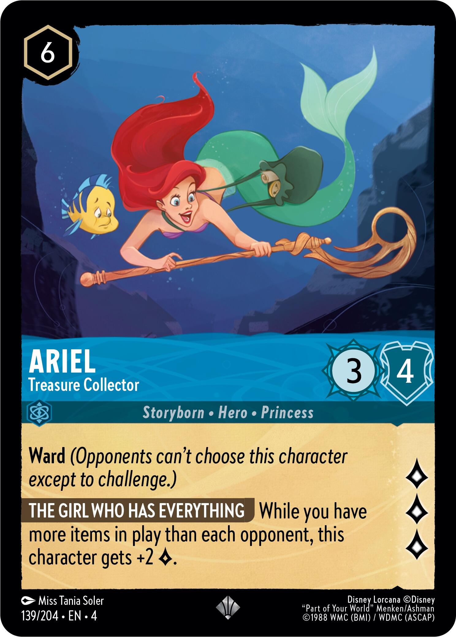 Ariel - Treasure Collector (139/204) [Ursula's Return] | Arkham Games and Comics