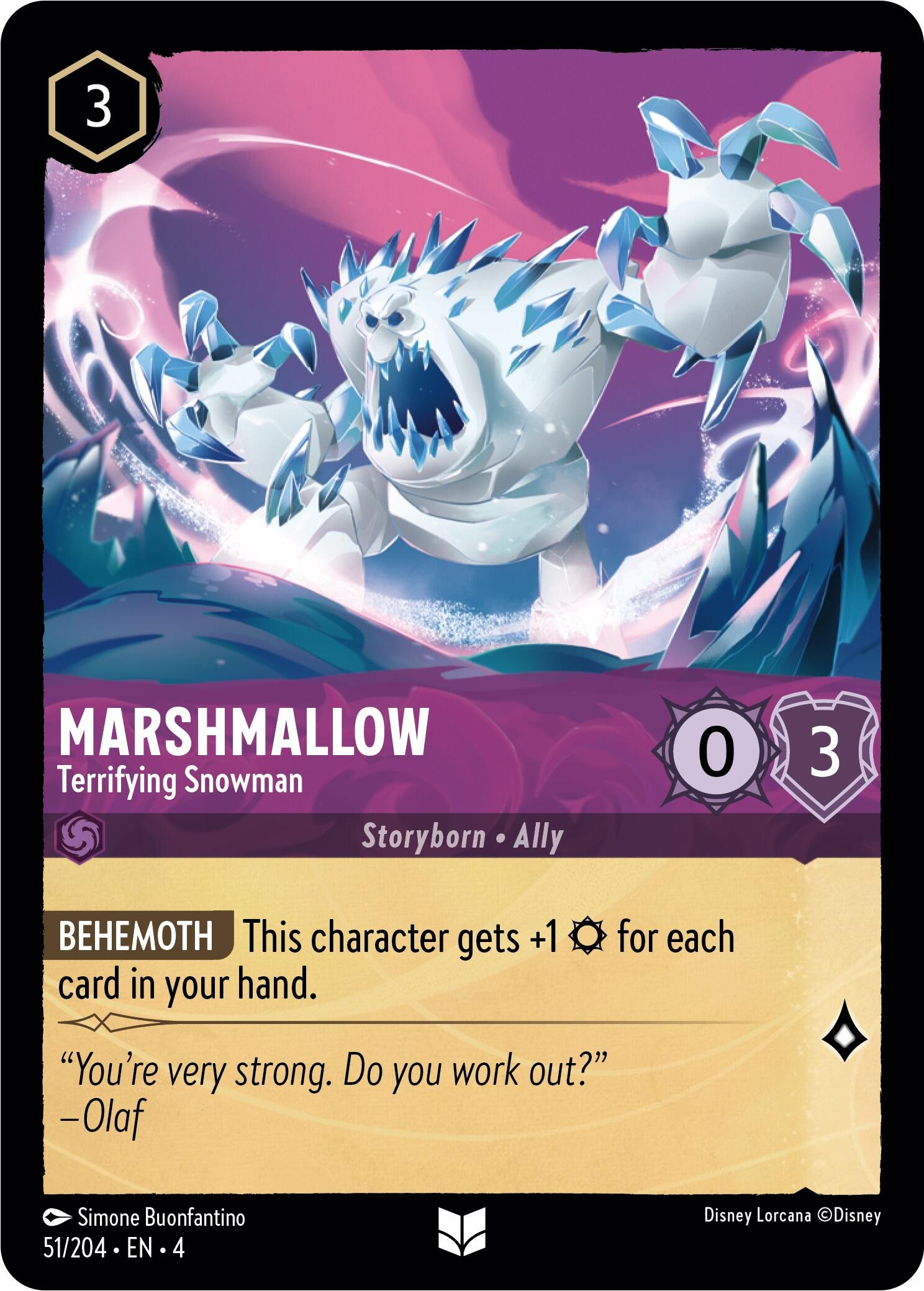 Marshmallow - Terrifying Snowman (51/204) [Ursula's Return] | Arkham Games and Comics