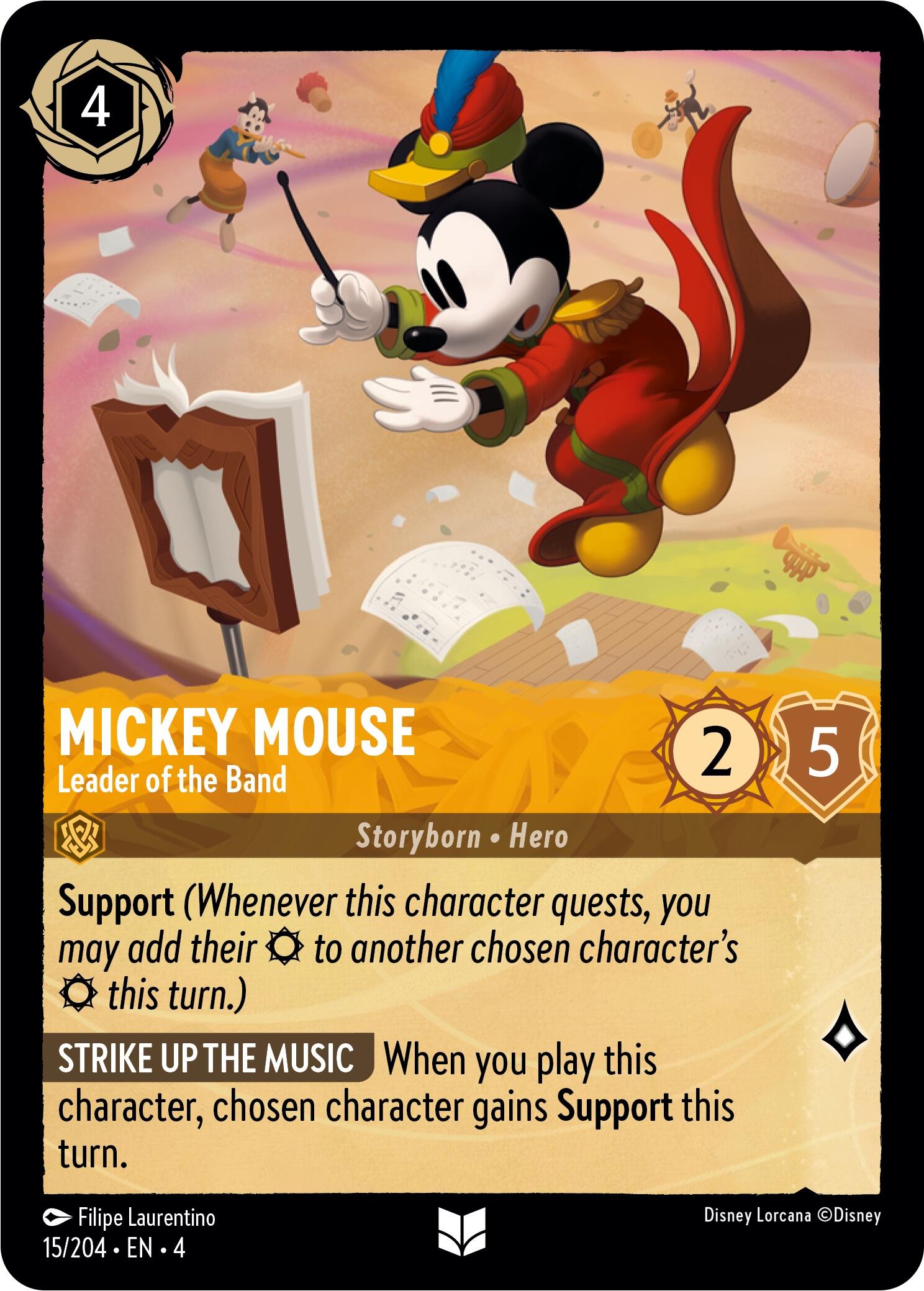 Mickey Mouse - Leader of the Band (15/204) [Ursula's Return] | Arkham Games and Comics