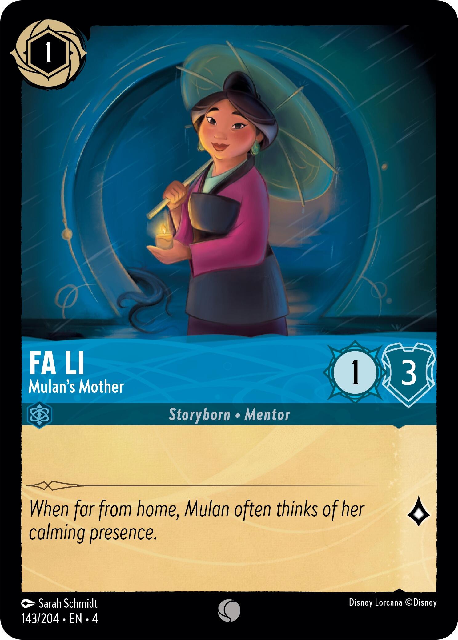 Fa Li - Mulan's Mother (143/204) [Ursula's Return] | Arkham Games and Comics
