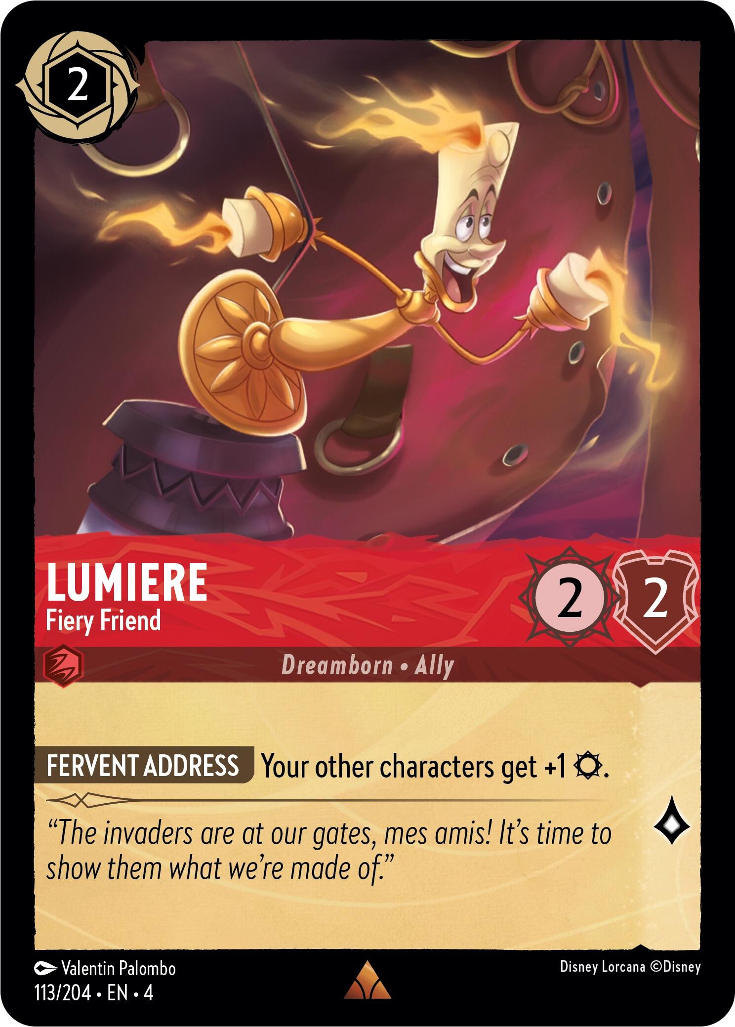 Lumiere - Fiery Friend (113/204) [Ursula's Return] | Arkham Games and Comics