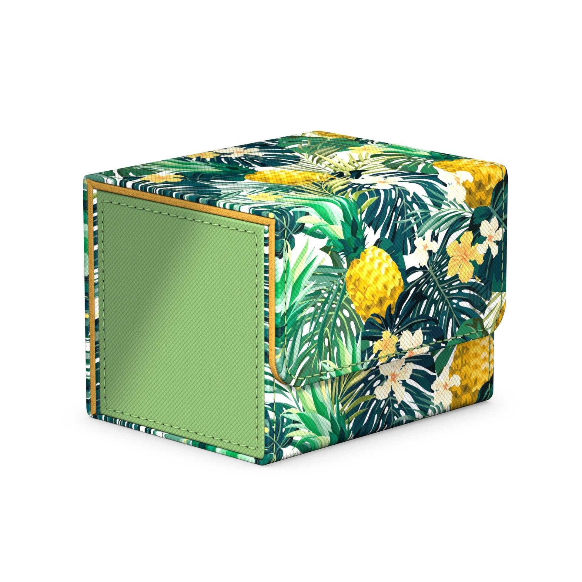 Sidewinder 100plus Floral Places Deck Box Bahia Green | Arkham Games and Comics