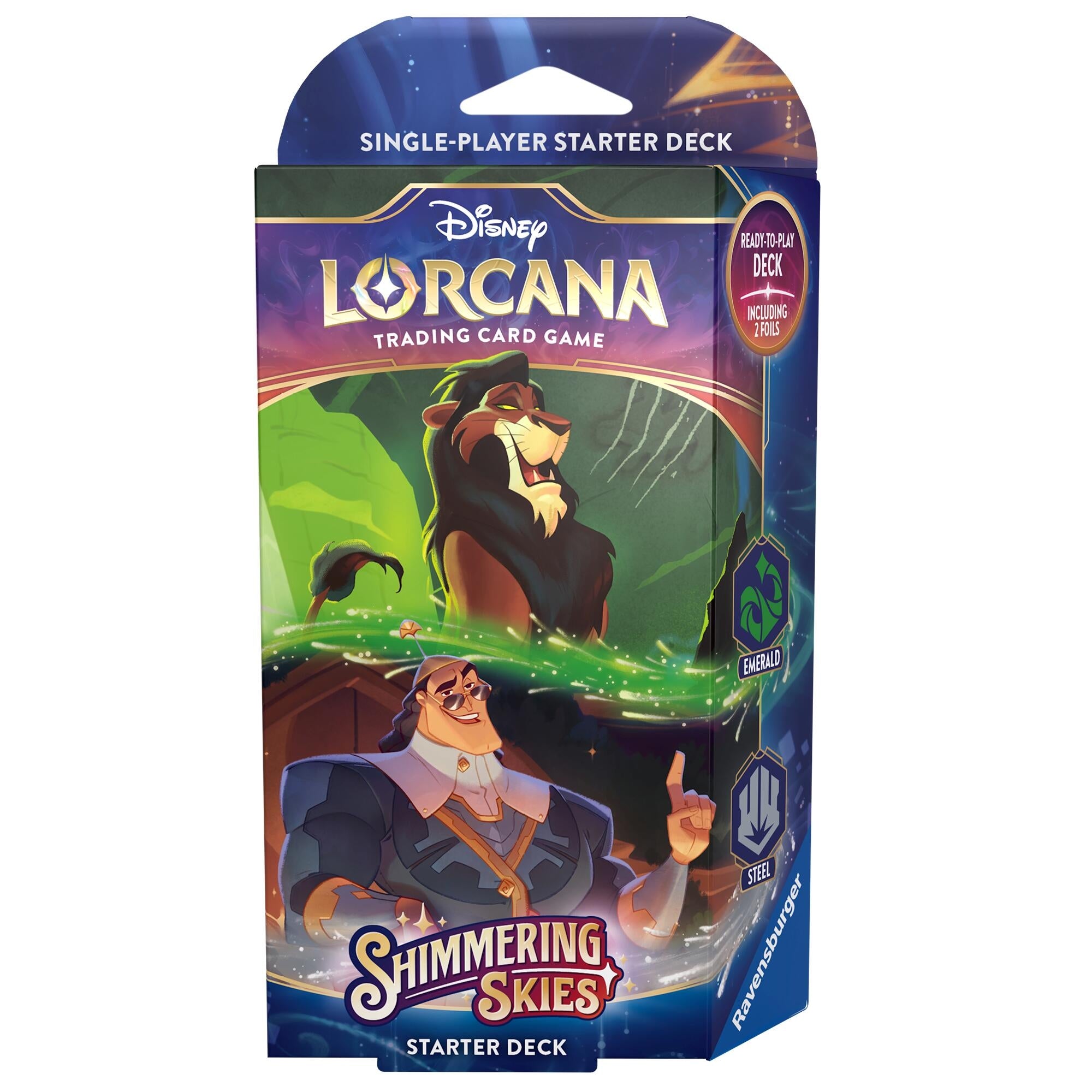 Disney Lorcana Shimmering Skies Starter Deck Emerald and Steel | Arkham Games and Comics