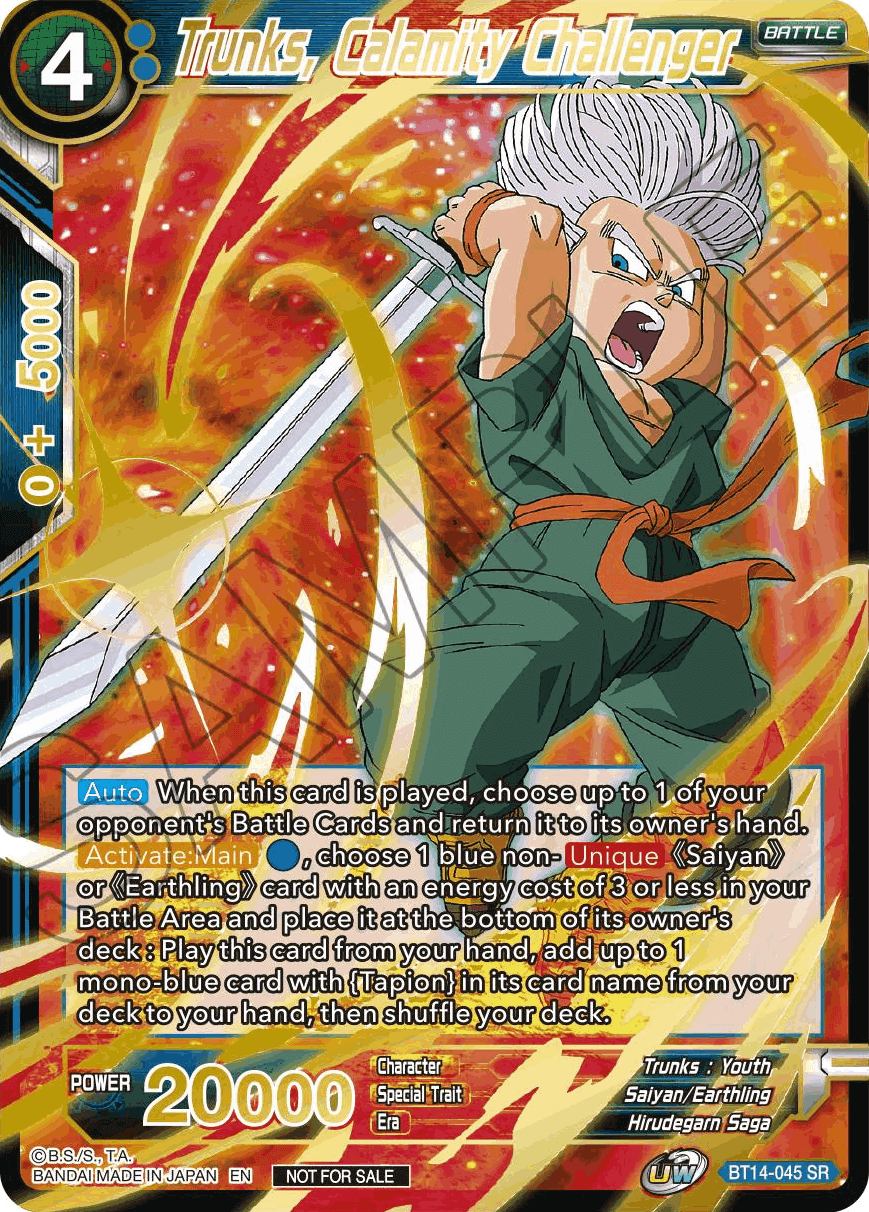 Trunks, Calamity Challenger (Alt. Art Card Set 2023 Vol. 1) (BT14-045) [Tournament Promotion Cards] | Arkham Games and Comics