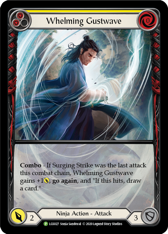 Whelming Gustwave (Yellow) [LGS027] (Promo)  Rainbow Foil | Arkham Games and Comics