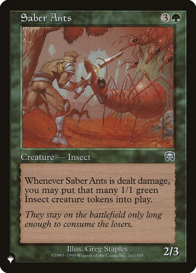 Saber Ants [The List] | Arkham Games and Comics