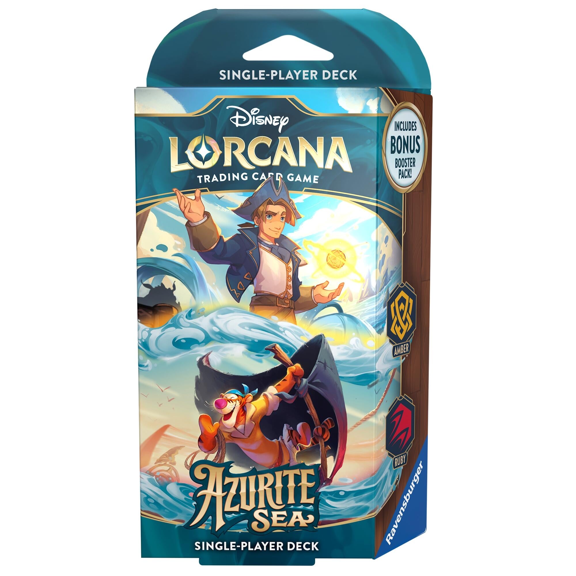 Image for Disney Lorcana: Azurite Sea Starter Deck (Amber & Ruby) [Azurite Sea] | Arkham Games and Comics