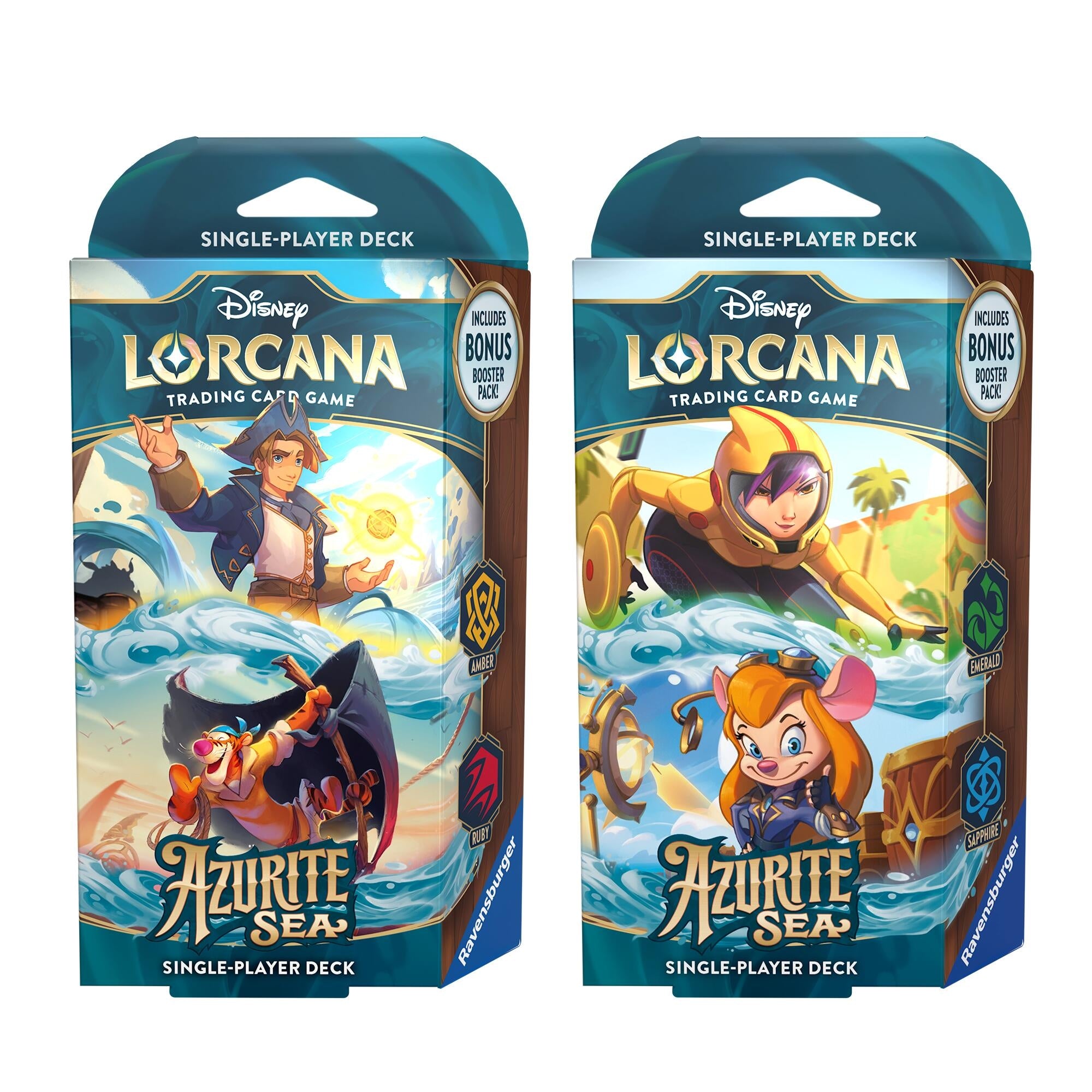 Image for Disney Lorcana: Azurite Sea Starter Deck [Set of 2] [Azurite Sea] | Arkham Games and Comics