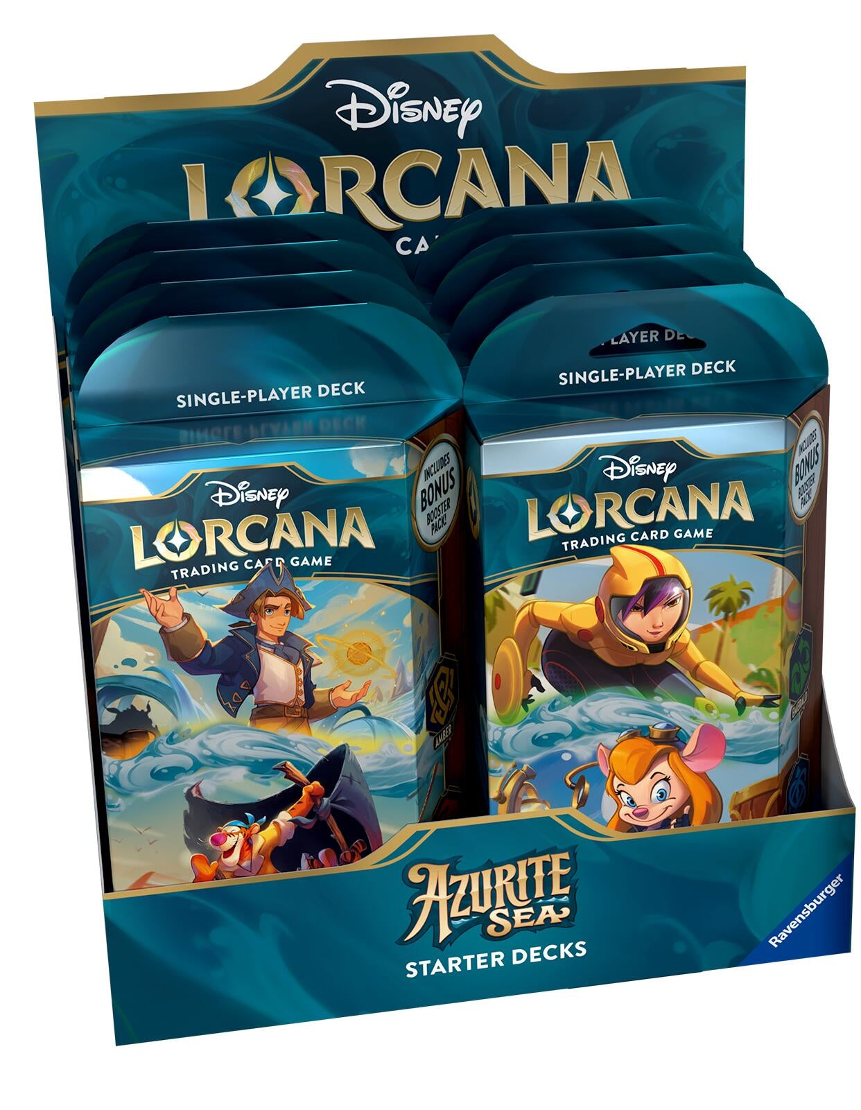 Image for Disney Lorcana: Azurite Sea Starter Deck Display [Azurite Sea] | Arkham Games and Comics