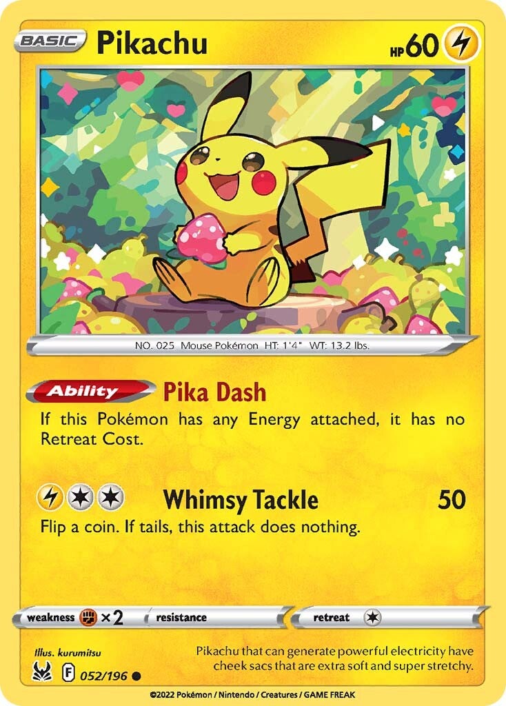 Pikachu (052/196) [Sword & Shield: Lost Origin] | Arkham Games and Comics