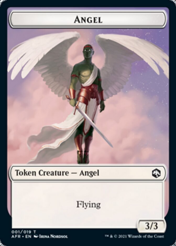 Wolf // Angel Double-Sided Token [Dungeons & Dragons: Adventures in the Forgotten Realms Tokens] | Arkham Games and Comics