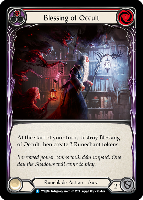 Blessing of Occult (Red) [DYN179] (Dynasty)  Rainbow Foil | Arkham Games and Comics