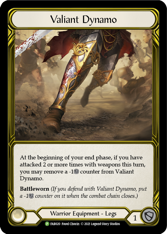 Valiant Dynamo (Golden) [FAB020] (Promo)  Cold Foil | Arkham Games and Comics