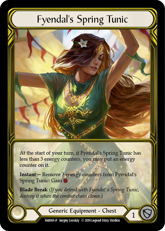 Fyendal's Spring Tunic [FAB001-P] (Promo)  1st Edition Cold Foil - Golden | Arkham Games and Comics